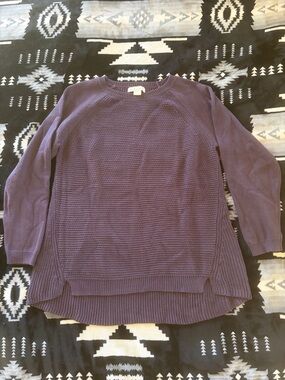Women’s Purple Knit Crewneck Sweater